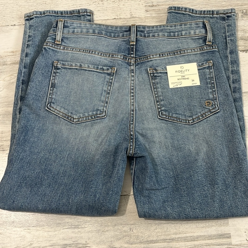 Fidelity Jimi Boyfriend Crop Jeans Size 26 NWT - Picture 3 of 12